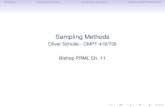 Sampling Methods - Oliver Schulte - CMPT 419/726oschulte/teaching/726/spring11/slides/mychapter11.pdf · SamplingRejection SamplingImportance SamplingMarkov Chain Monte Carlo Sampling