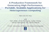 A Productive Framework for Generating High Performance ...on-demand.gputechconf.com/supercomputing/2013... · Portable, Scalable Applications for Heterogeneous computing ... –Full