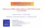 Influence of RNA matrix effect on qRT-PCR results - an ... · PDF fileInfluence of RNA matrix effect on qRT-PCR results - an overview ... SYBR Green I performed in ... quantity and