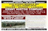 MASONRY CONTRACTOR EQUIPMENT AUCTION • … CONTRACTOR EQUIPMENT AUCTION ON SITE & WEBCAST ... TRUCKS • DOZERS • LOADERS KENNY HUSTON COMPANY ... ctfd ck or bank letter honoring