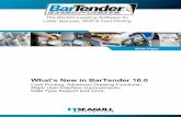 The World's Leading Software for Label, Barcode, RFID ...What’s New in BarTender 10.0 . Card Printing, Advanced Drawing Functions, Major User-Interface Improvements, Data Type Support