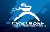 2011 AND 2012 RULES AND INTERPRETATIONS - NAIA - … Books/FBR.pdf · 2011 AND 2012 RULES ... Rule 1—The Game, Field, Players and Equipment ... a kick play may have his knee on