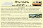 The Railcar Association Bulletin November 2010preserved.railcar.co.uk/Bulletins/Issue 102.pdfThe Railcar Association Bulletin November 2010 ... Yorkshire Moors, ... and many other