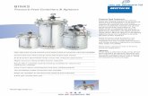 Pressure Feed Containers & Agitators€¦ · Fully approved and CE marked to the latest pressure equipment directive 97/23/EC ... oil less design ... gauge pressure minimum Includes