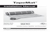 TapeMat Installation Manual - Watts Water Technologiesmedia.wattswater.com/IOM-WR-TapeMat.pdfFloor heating mats are a simple way to heat an indoor space. This instruction manual is