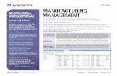 DATA SHEET MANUFACTURING - JAAS Systemsjaas.net/wp-content/uploads/2016/04/Acumatica-Manufacturing...The art of balancing supply and demand is critical to any manufacturing or-ganization.