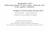 Targets of Genocide during 1971 - Kean University | …bgsg/Conference09/Papers_and_Presentations...Targets of Genocide during 1971 General public , Young adults and People from any