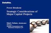 Strategic Considerations of Major Capital Projects · Strategic Considerations of Major Capital Projects . ... Bechtel Power Corporation ... Strategic Considerations of Major Capital