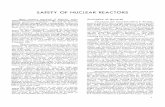 SAFETY OF NUCLEAR REACTORS - Atoms for Peace and … · SAFETY OF NUCLEAR REACTORS More realistic appraisal of hazards, surer safety based on increased knowledge, ... anisms found