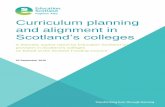 Curriculum planning and alignment in - Education … | Curriculum planning and alignment in Scotland’s colleges 1. Introduction and methodology Introduction Scotland’s colleges