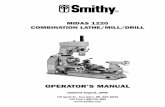 OPERATOR’S MANUAL - Smithy Manual... · Gear, 32 Teeth Item ... Please read this operator's manual carefully. If you don't understand how your ... lathe-mill-drill. Don't try to