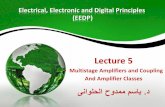 Electrical, Electronic and Digital Principles (EEDP) Shoubra...Electrical, Electronic and Digital Principles (EEDP) Lecture 5 •Multistage Amplifiers and Coupling And Amplifier Classes