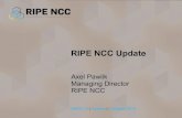 RIPE NCC Update - ENOG | RIPE NCC Regional Meeting NCC RIPE NCC Update. ... •Maintains the RIPE Database ... - Using RIPE NCC services - The RIPE Policy Development Process