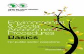 Environmental & Social Assessment Procedures Basics · Environmental & Social Assessment Procedures Basics 1 ESAP Basics ESAP do not apply to Studies Emergency projects (see box,