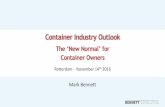 Container Industry Outlook - Container Owners Association · Container Industry Outlook The ‘New Normal’ for ... •Leasing companies –losses despite high utilization ... 2012
