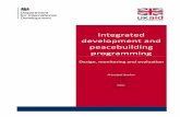 Integrated development and peacebuilding programming · Integrated development and peacebuilding programming: ... and objectives of interventions and strategies ... programmes involves