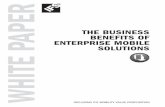 The business benefits of enterprise mobile solut benefits associated with greater mobility have been ... in private to access data from the ... THE BUSINESS BENEFITS OF ENTERPRISE