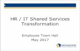 HR / IT Shared Services Transformation - Administration · HR & IT Shared Services Transformation is affecting: Human ... Information Technology ... Employee Relations & Workplace