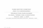FORD MOTOR COMPANY AND ITS SUBSIDIARIES - … · ford motor company and its subsidiaries _____ production purchasing global terms and conditions