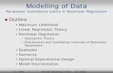 Modelling of Data - Universitätsklinikum Magdeburg Tutorial: Modelling of Data by J. Schaber Modelling of Data Parameter Confidence Limits in Nonlinear Regression Outline •Maximum