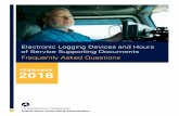 Electronic Logging Devices and Hours of Service … · Electronic Logging Devices and Hours of Service Supporting Documents Frequently Asked Questions 2018 FEBRUARY