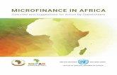 MICROFINANCE IN AFRICA - NEPAD · The publication ‘Microfinance in Africa’ was jointly prepared by the United Nations ... SwOt ANAlySIS OF thE AFRICAN ... lux dev Luxembourg Agency