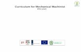 Curriculum for Mechanical Machinist · Name of course: Mechanical Machinist ... use computer numerical control (CNC) Lathe and ... Selection of drills, ...