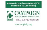 Volunteer Income Tax Assistance (VITA) Part I-Basic … Income Tax Assistance (VITA) Part I-Basic Tax ... for any direct or indirect personal ... Must have VSC and Intake/Interview