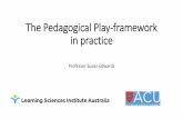 The Pedagogical Play-framework in practice - ECA … · The Pedagogical Play-framework in practice Professor Susan Edwards . Open-ended play Promotes children's exploration of a new