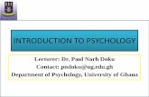 INTRODUCTION TO PSYCHOLOGY - WordPress.com · The session notes titled “Introduction to Psychology ... Psychology is mind reading, It is about magic, tricks and mysticism.