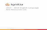 2017 - 2018 English Language Arts Resources List · 2017 - 2018 English Language Arts Resources List . ... Buffalo Hunt, by Russell Freedman, ... • Ben and Me: ...