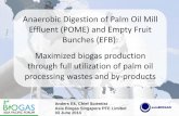 Anaerobic Digestion of Palm Oil Mill Effluent (POME) … Asia Day 2 PDF/POME and...Anaerobic Digestion of Palm Oil Mill Effluent (POME) and Empty Fruit ... Decanter cake 43 ton/day
