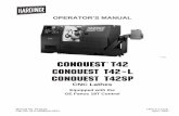 CONQUEST(R) T42 Lathe - Hardinge Inc. Knowledge Libray A-0009500-0321.pdf · - NOTICE - Damage resulting from misuse, negligence, or accident is not covered by the Hardinge Machine