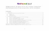 Alignment of the CCTI to major teacher development ... · Alignment of the CCTI to major teacher development frameworks and models. ... 2 Teacher development frameworks and models