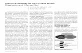 Clinical Instability of the Lumbar Spine: Diagnosis and ... Instability of the Lumbar Spine: Diagnosis and Intervention ... clinical instability of the lumbar ... instability were