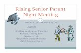 Rising Senior Parent Night Meeting -   EINSTEIN HIGH SCHOOL. Rising Senior Parent Night Meeting ... 16 Spring Rising Senior Parent Night.ppt [Compatibility Mode]