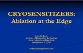 CRYOSENSITIZERS: Ablation at the Edge Ablation at the Edge John G. Baust ... Control Fre (-15) 5FU/Fre Tax/Fre Etop/Fre Cis/Fre FA/Fre % Viable 2 Days 5 Days 8 Days 11 Days 14 Days