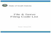 File & Serve Filing Code List - UJS Homeujs.sd.gov/media/odyssey/fs_filing_codes.pdf ·  · 2018-02-02aff-affidavit affidavit ... dismissal domestic return receipt driving permit