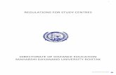REGULATIONS FOR STUDY CENTRES - Maharshi …mdudde.net/pdf/New_STUDY CENTRE REGULATIONS F… ·  · 2013-02-16offers a number of courses – professional and traditional ... arrangements