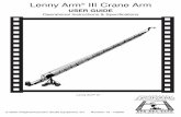 Lenny Arm III Crane Arm - Chapman Leonard Arm® III Lenny Arm® III Crane Arm USER GUIDE Operational Instructions & Specifications The Operator should be Qualified. For Assistance