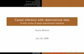Causal inference with observational data · Causal inference with observational data A brief review of quasi-experimental methods Austin Nichols July 30, 2009 Austin Nichols Causal