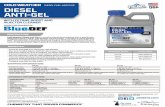 DIESEL FUEL ADDITIVE DIESEL SA ANTI-GEL - … Flow Improvers that lower the pour point up to 40ºF and reduce the CFPP up to 39ºF.˚ Designed with a patented detergent additive technology