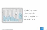 Mark Chamness Data Scientist EMC Corporation … Replication Author: mark.chamness@emc.com Created Date: 12/4/2014 5:49:16 AM