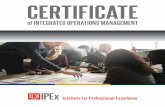 CERTIFICATE - Davenport University IPEx Certificate of... · CERTIFICATE OF INTEGRATED OPERATIONS MANAGEMENT ... project management, ... integrated application of topics through discussion,