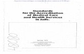 Standards for of Medical Care and Health Services in Jails.€¦ ·  · 2011-02-10of Medical Care and Health Services in Jails ... Standards for the Accreditati.on of Medical Care