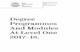Degree Programmes and Modules at Level One/file/Level-1... · Degree . Programmes And Modules . At Level One . 2017–18. Department of Economics . The University of Sheffield . ...