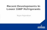 Recent Developments In Lower GWP Refrigerantsˆ¶冷展/2-3.pdfbetter system efficiency) and R134a •Next generation of lower GWP synthetics like R448A, R449A, R450A are attractive