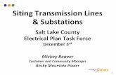 Siting Transmission Lines & Substations · Siting Transmission Lines & Substations ... 14. Transmission Lines ... transmission lines (230 kV, 345 kV) to sub-transmission voltages