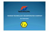 WAROM TECHNOLOGY INCORPORATED COMPANY … · Light Fitting for fluorescent lamps, LED ... used in Shanghai SECCO (SINOPEC & BP joint venture) Warom Technology Application field BAD81,,,