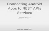 Connecting Android Apps to REST APIs Services2013-xda-devcon.sites.xda-developers.com/.../sites/3/2013/08/REST.pdf · Connecting Android Apps to REST APIs Services Jason Ostrander